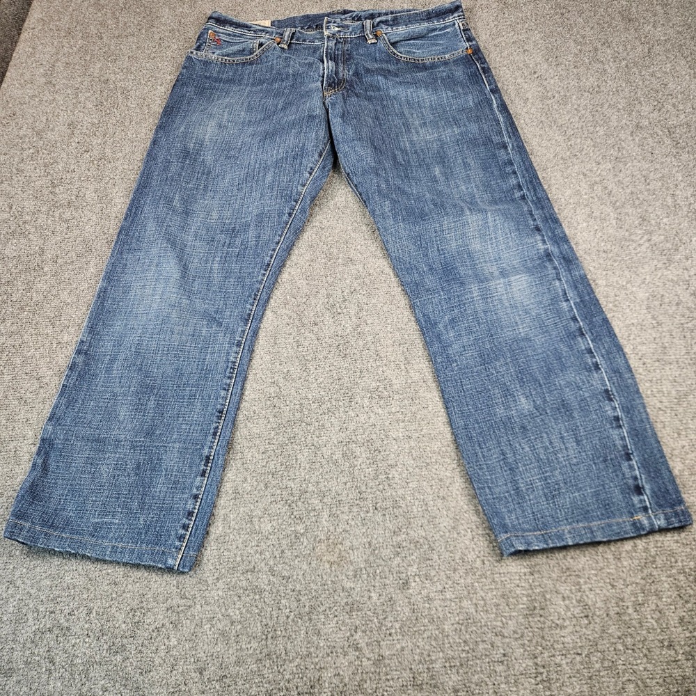 Polo Ralph Lauren Mens 35x28 Blue Straight Leg Authentic Denim Jeans 35 x 29